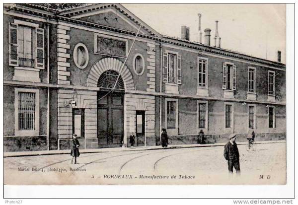 La manufacture des tabacs de Bordeaux, autour de 1870, lorsqu'a eu lieu l'accident qui couta une jambe à Agnès Blanco